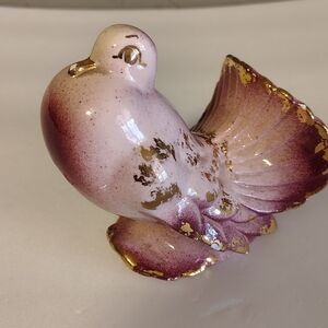 Mid Century Kitschy Ceramic Dove Decor